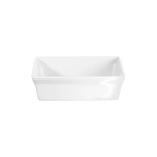 Weiße rechteckige Gratinform aus Porzellan, 18x18x5cm, glänzend, für Ofen und Backen geeignet