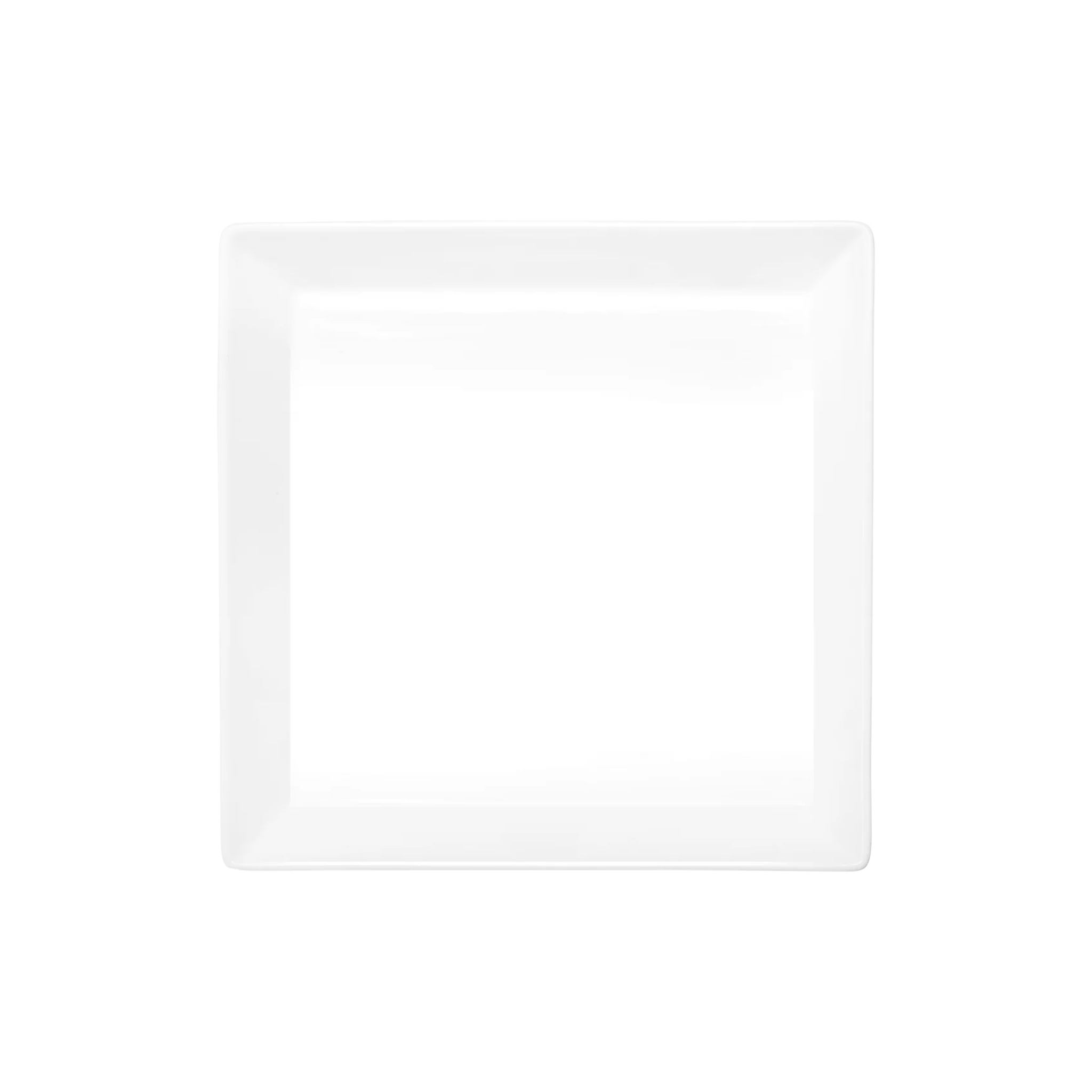 Assiette de service, 250 °C, porcelaine, blanche, 23 x 23 cm