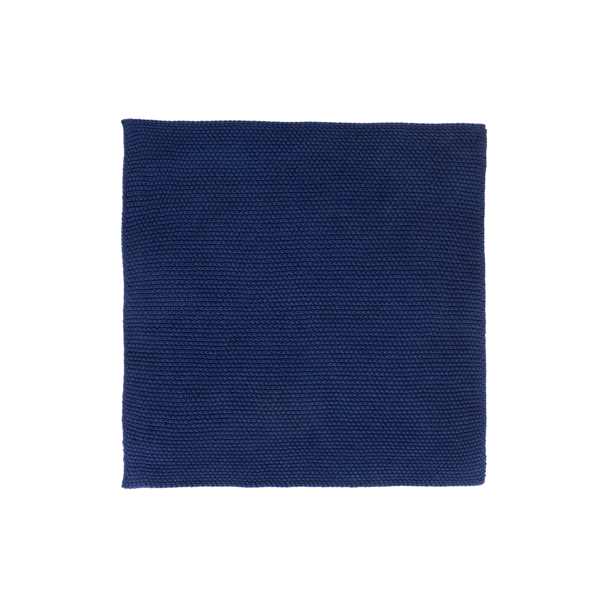 Écharpe en coton, lot de 2, tricotée, bleu foncé, 30x30