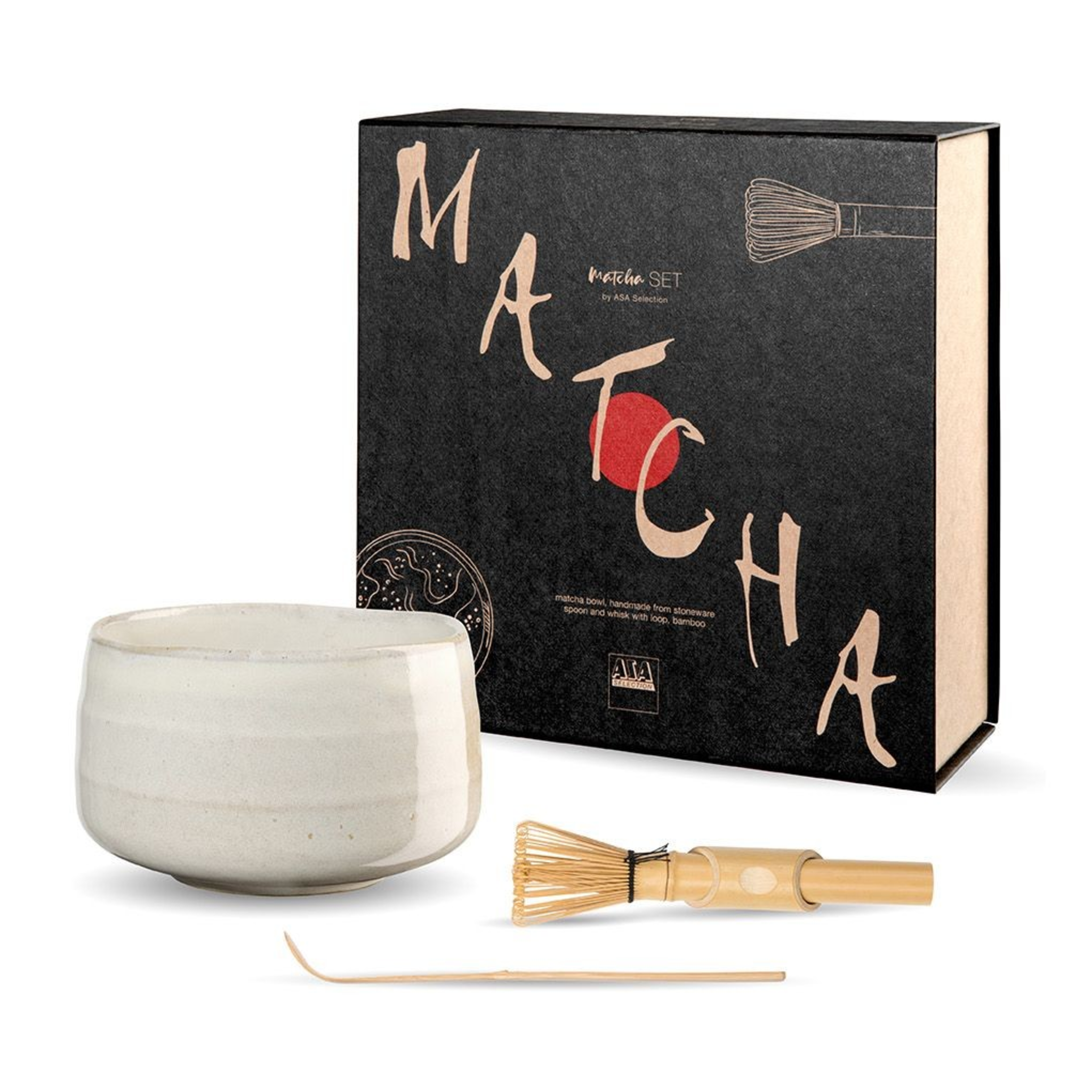 Service à thé Matcha Hasu brillant dans une boîte cadeau