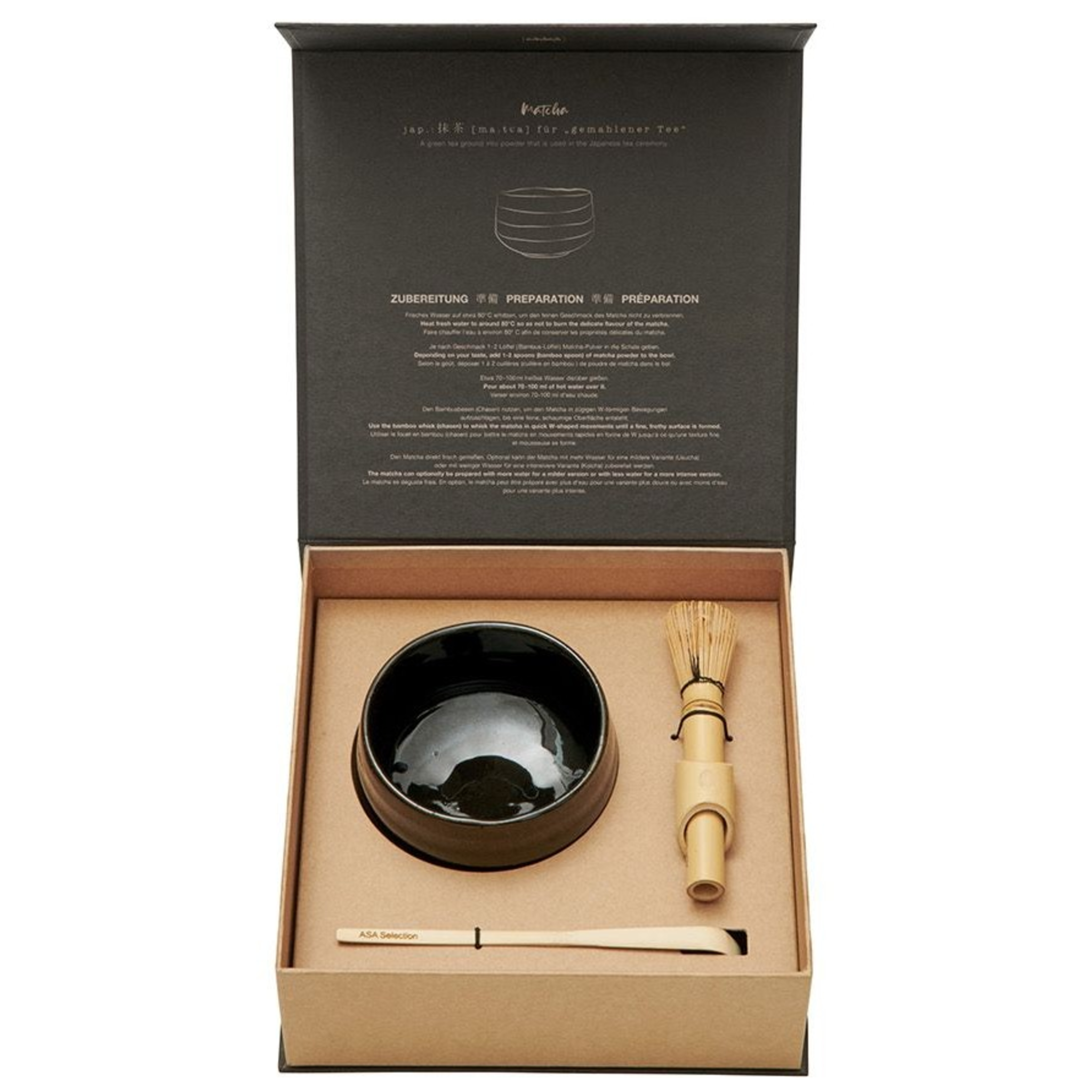 Coffret à thé Matcha kombu brillant dans une boîte cadeau