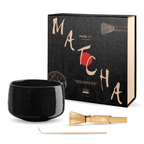 ASA Selection Matcha-Set Kombu Shiny schwarz: Chawan-Schale, Bambus-Besen & Löffel mit Geschenkbox