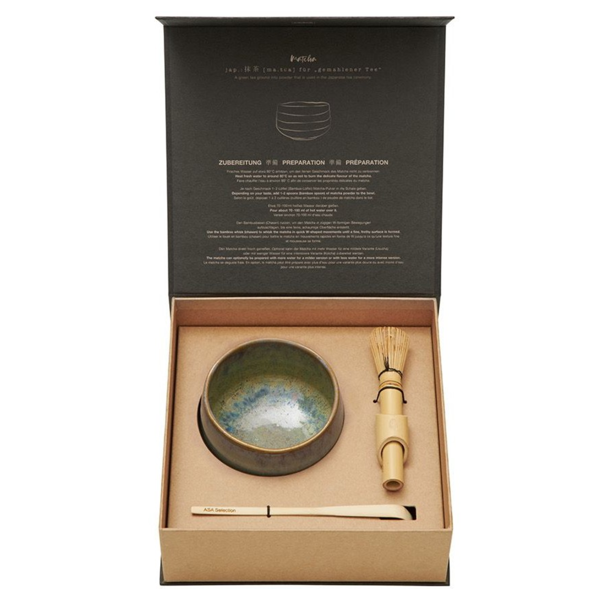 Service à thé Matcha Ishi brillant dans un coffret cadeau