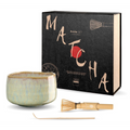 ASA Selection Matcha-Geschenkset Ishi Shiny mit Keramikschale, Bambus-Besen und Löffel in schwarzer Geschenkbox