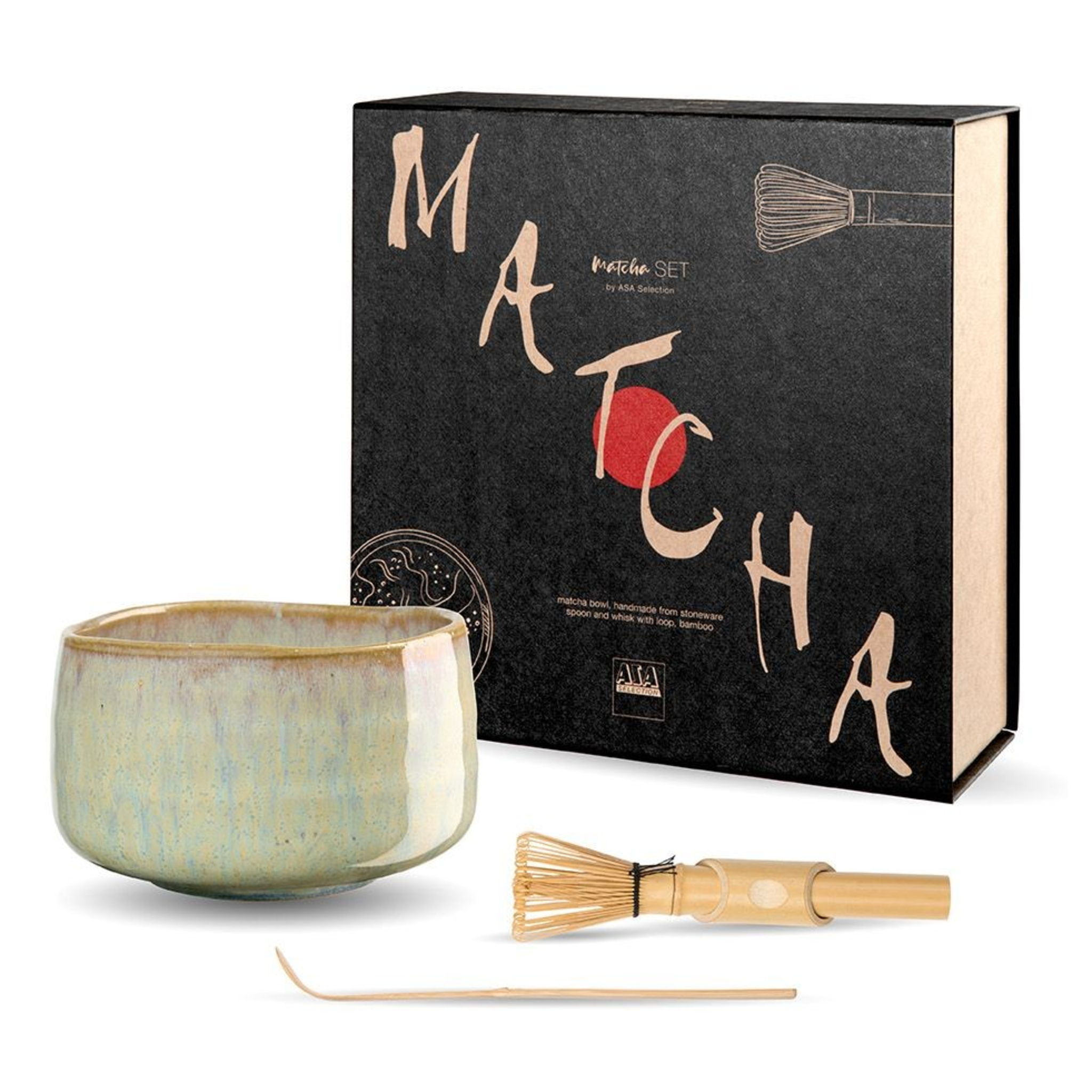 Service à thé Matcha Ishi brillant dans un coffret cadeau