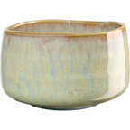 ASA Matcha-Schale Ishi Shiny mit schimmernder Glasur in Grün-Beige-Tönen, handgefertigte Keramik