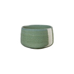ASA Matcha-Schale Matsu Shiny grün mit cremefarbenem Akzent, Keramik-Chawan für japanische Matcha-Zubereitung