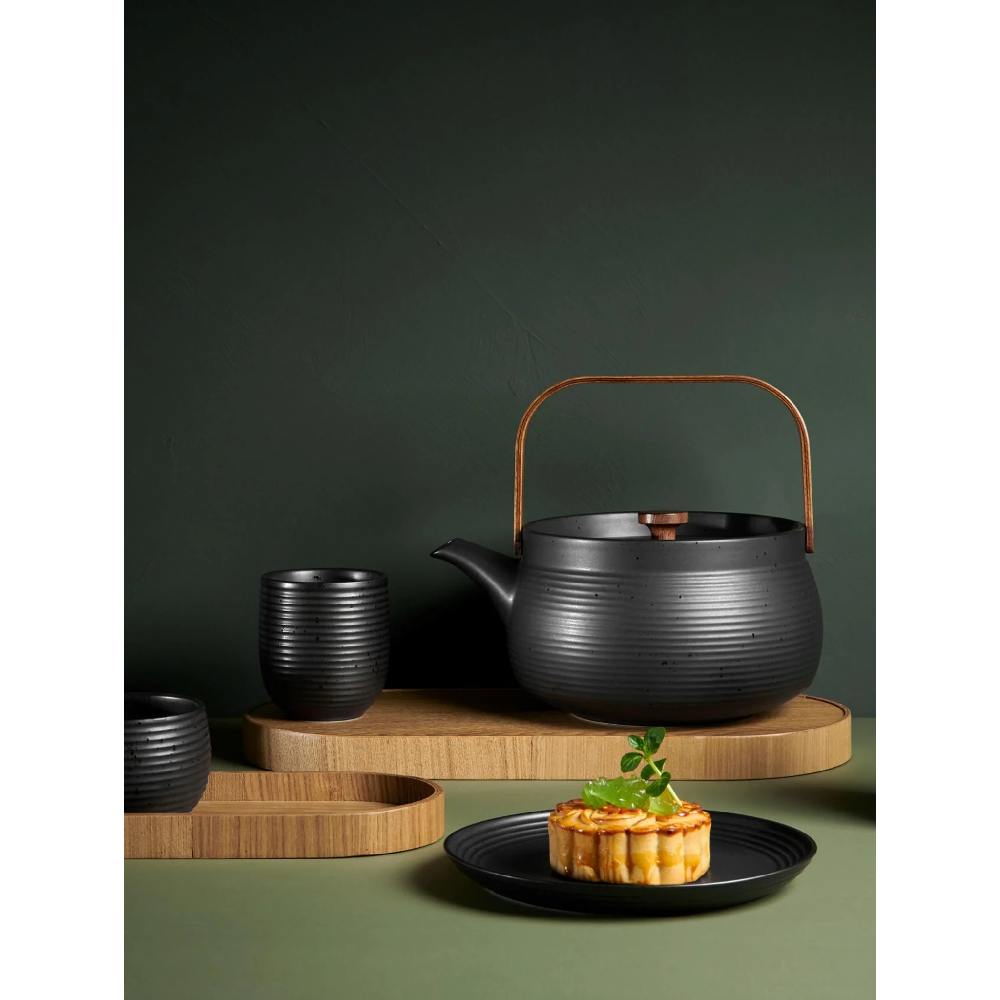 Plateau ovale en bois 35,5