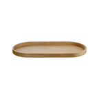 ASA ovales Holztablett Natur 44cm – elegantes Serviertablett aus hellem Eichenholz mit geschwungenen Kanten