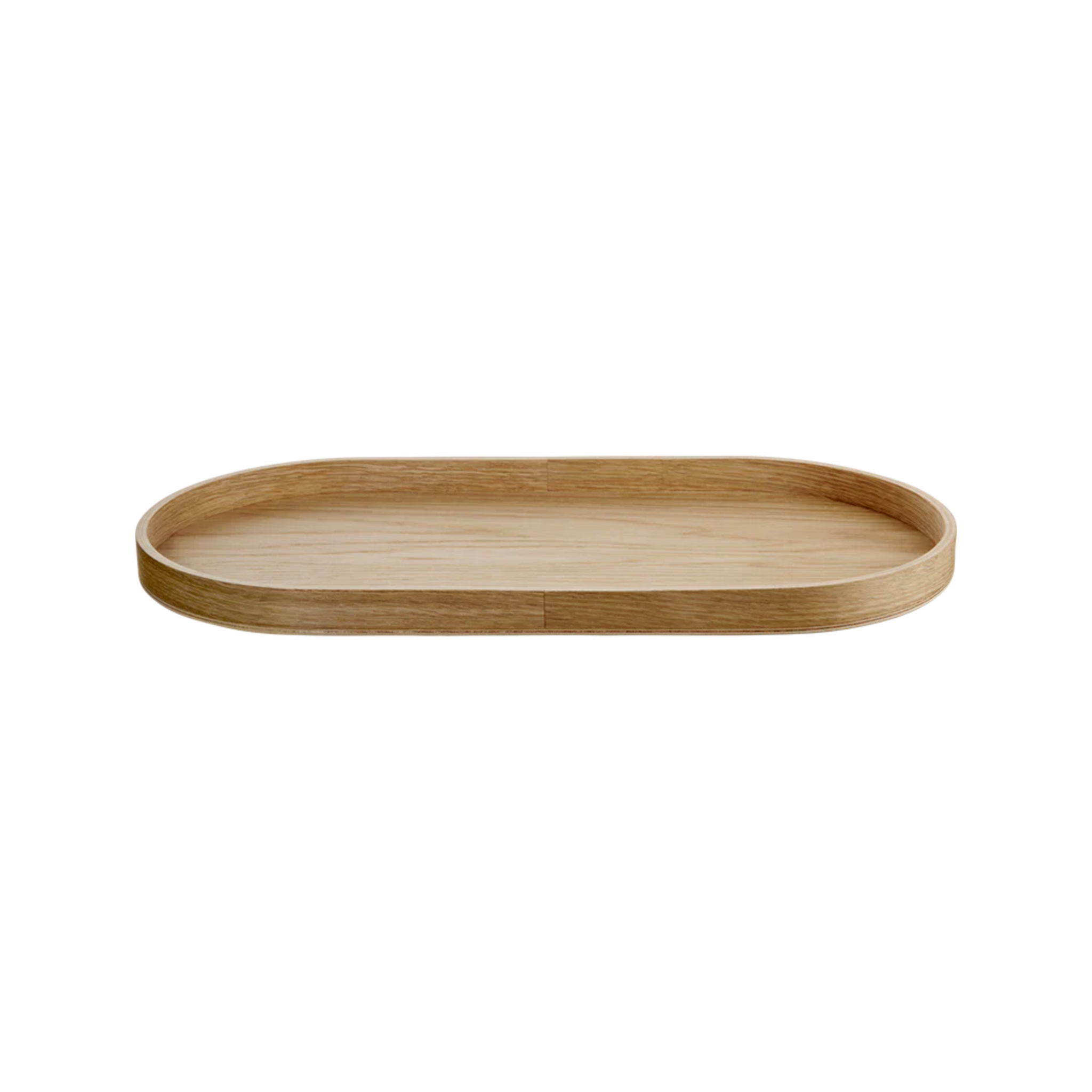 Plateau ovale en bois, 44 cm