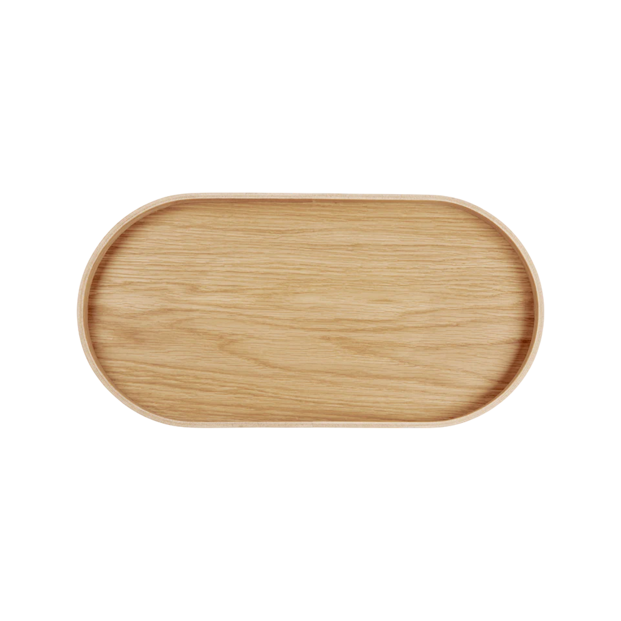 Plateau ovale en bois, 44 cm