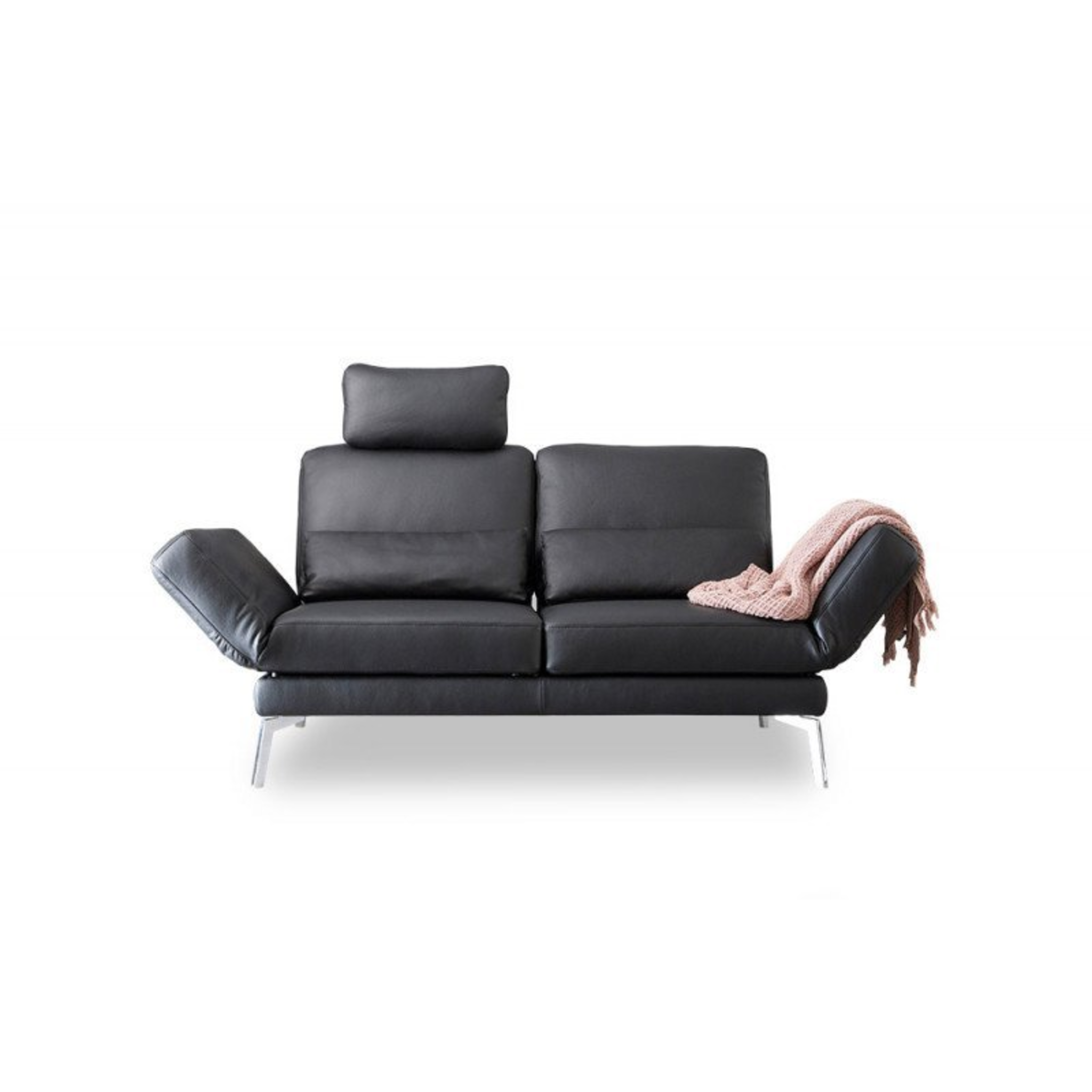 Canapé fonctionnel en cuir, 2 places