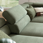 Candy Polstergruppe Springmove in Feincord Olive – bequemes Modulsofa mit weichen Kissen in Grün