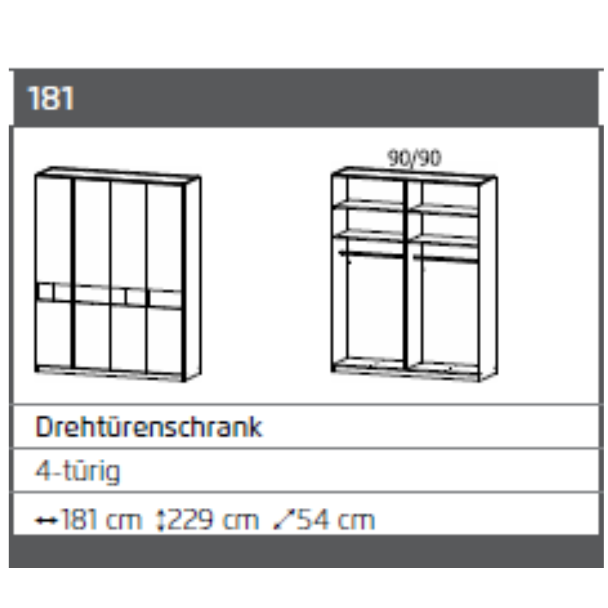 Armoire Versity à 4 portes