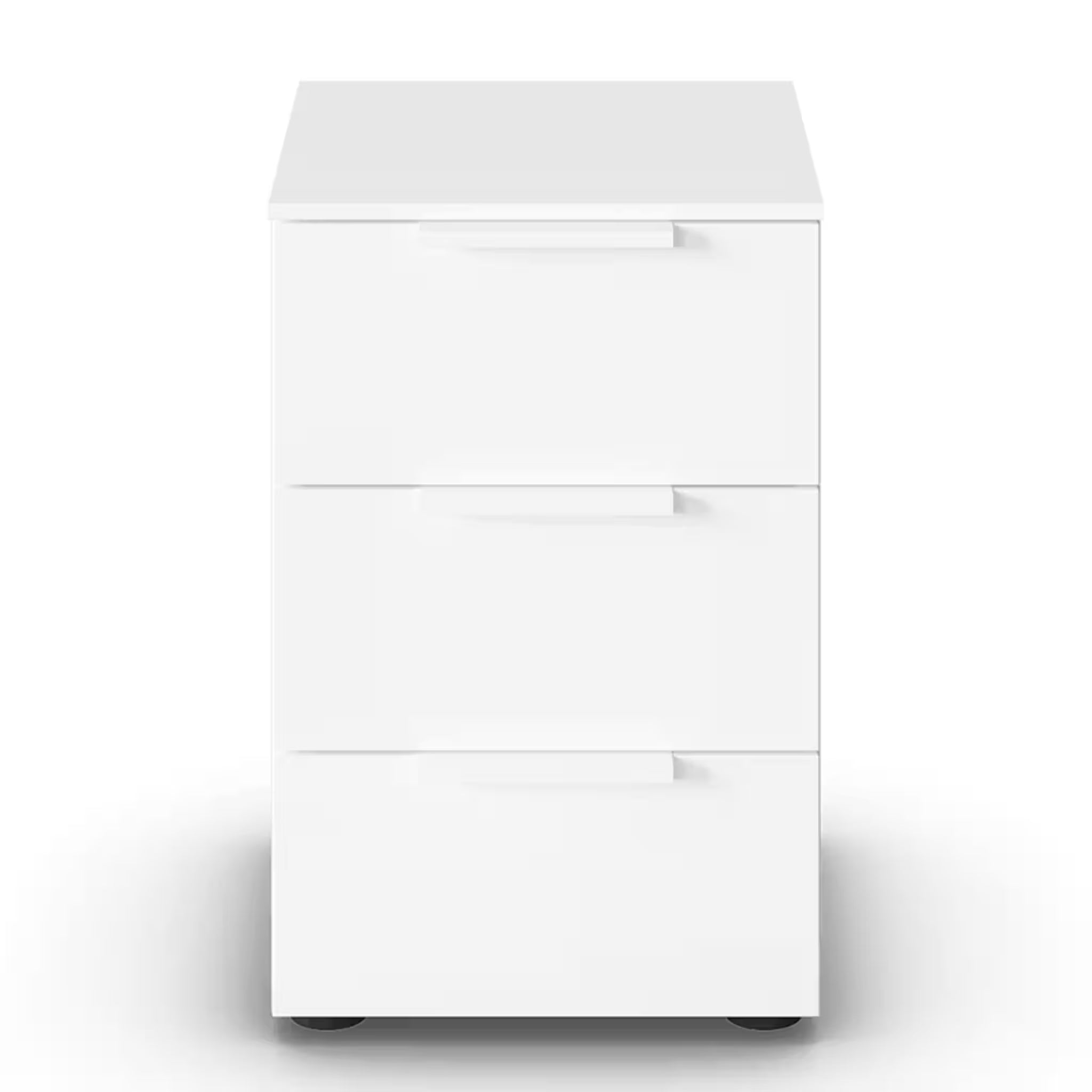 Table de chevet blanche à 3 tiroirs