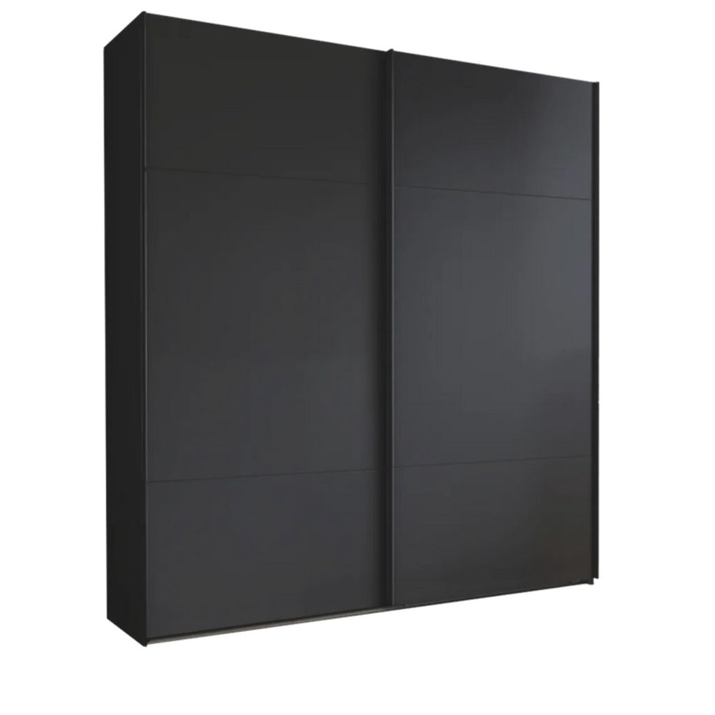 Armoire Saretto à portes coulissantes, noire