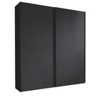 Rauch Saretto Schwebetürenschrank Schwarz 161cm – moderner 2-türiger Kleiderschrank mit stufenloser Inneneinteilung