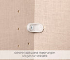 Rückwand-Halterung mit Schraube am Rauch Alvor Kleiderschrank Weiss Grau für sichere Stabilität