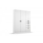 Rauch Allrounder Kleiderschrank 3-türig in Weiss Hochglanz mit 5 Schubladen