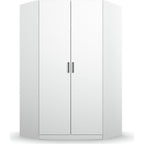 Rauch Allrounder Eckschrank Weiß mit 2 Türen und schwarzen Griffen – moderner Kleiderschrank fürs Schlafzimmer