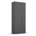 Rauch Allrounder 2-türiger Kleiderschrank in Metallic Grau – moderner Drehtürenschrank für Schlafzimmer