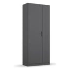 Rauch Allrounder 2-türiger Kleiderschrank in Metallic Grau – moderner Drehtürenschrank für Schlafzimmer