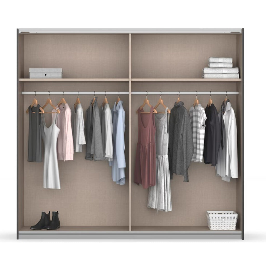 Élégante armoire à portes coulissantes à 2 portes Malva