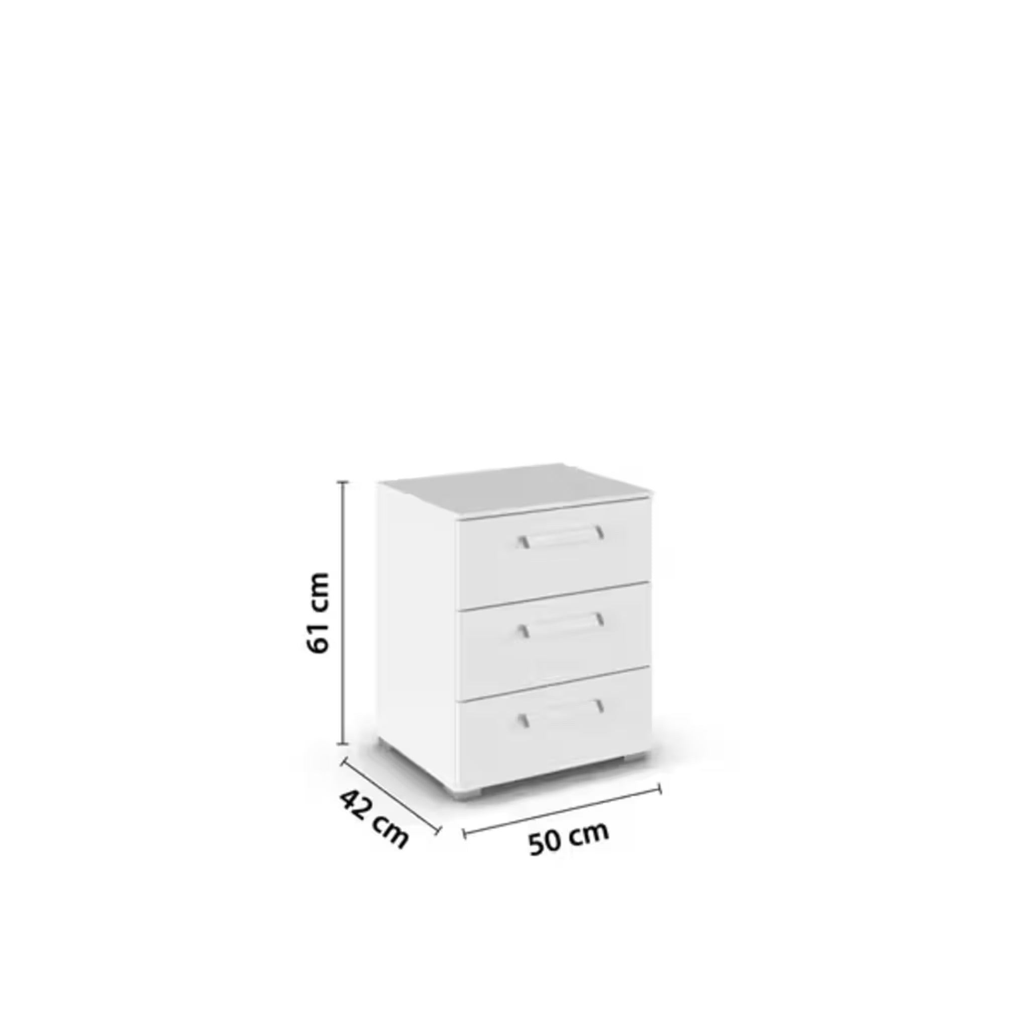 Table de chevet Evea à 3 tiroirs