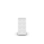 Rauch Evea Kommode 4 Schubladen Weiss 40cm – moderne schmale Schlafzimmerkommode in Weiss