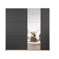 Rauch Kronach Schwebetürenschrank 218cm in Grau Metallic mit Spiegeltür – moderner Kleiderschrank