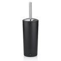 WC-Garnitur Marta in Schwarz Matt mit Edelstahl-Bürstenhalter, modernes Badezimmer-Accessoire