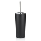 WC-Garnitur Marta in Schwarz Matt mit Edelstahl-Bürstenhalter, modernes Badezimmer-Accessoire