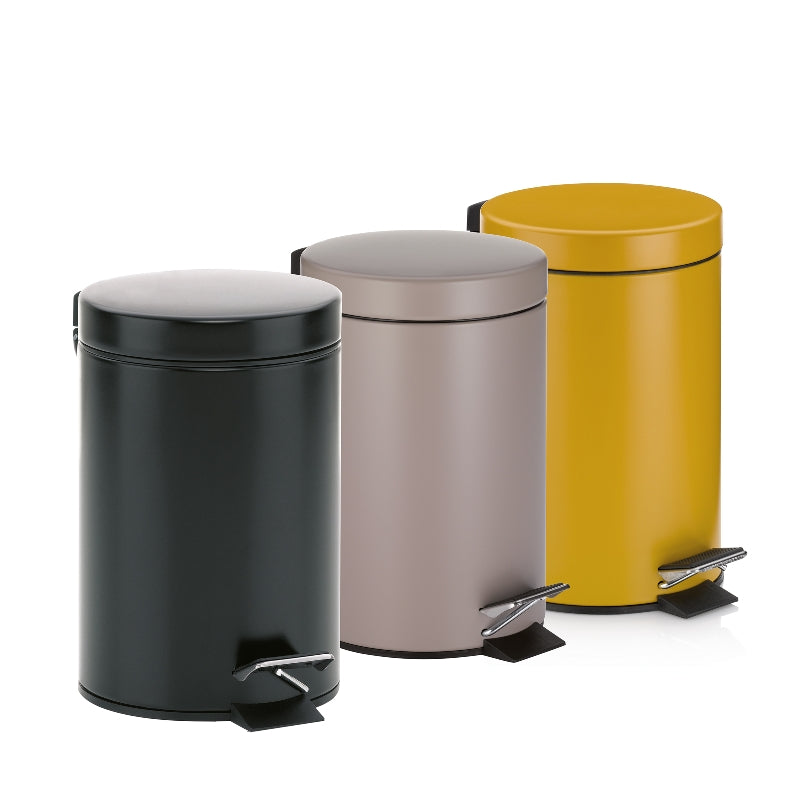 Poubelle cosmétique noire Monaco, 3 litres