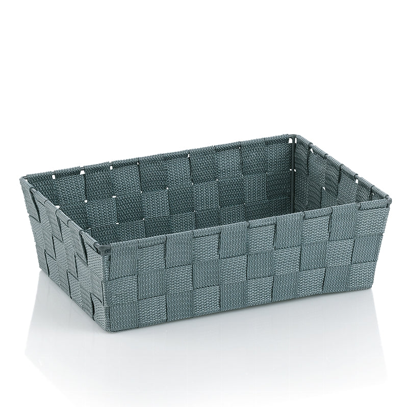 Grand panier de rangement gris