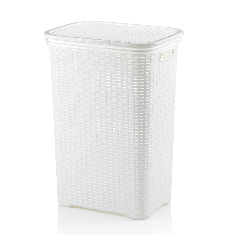 Panier à linge Brasilia blanc 60L