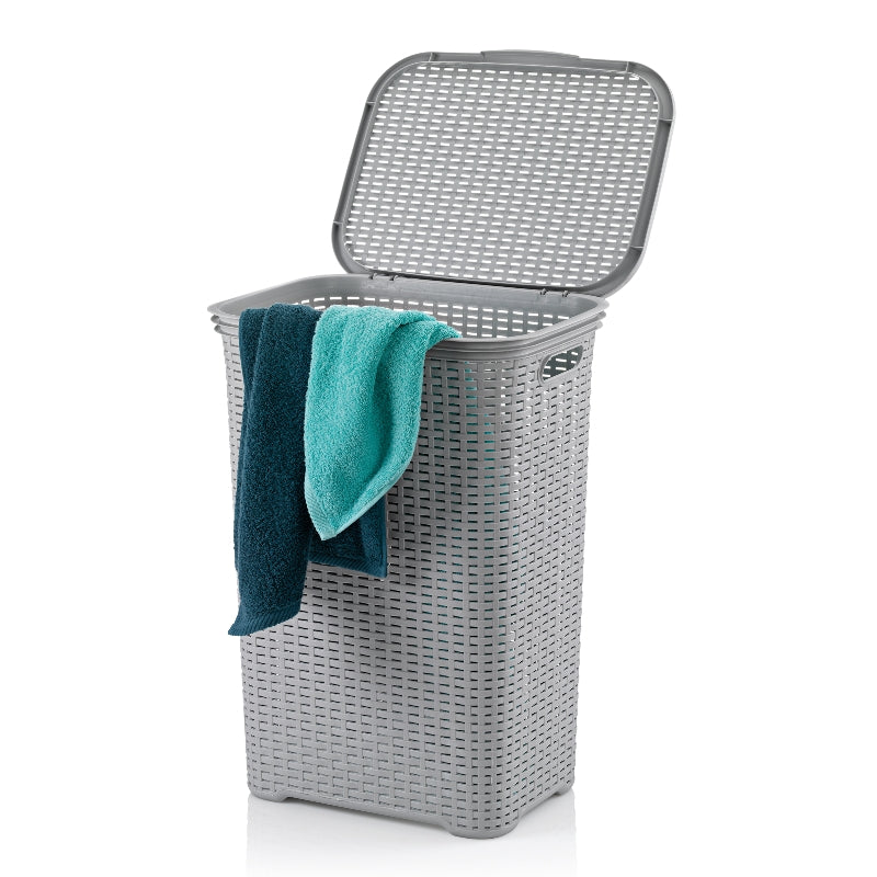 Panier à linge Brasilia blanc 60L