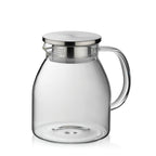 Kela Luna Universalkanne aus Glas mit Edelstahldeckel und integriertem Sieb, 1,2L