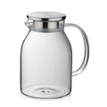 Kela Luna Universalkanne aus Glas mit Edelstahldeckel und integriertem Sieb, 1,2L Wasserkaraffe
