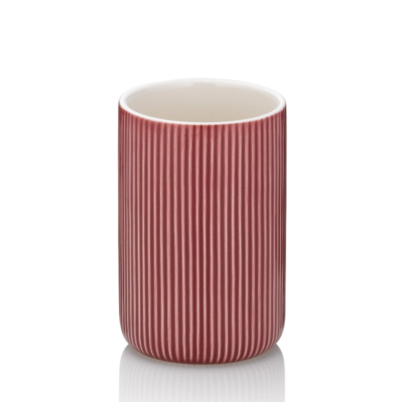Mug Ava en céramique rouge framboise