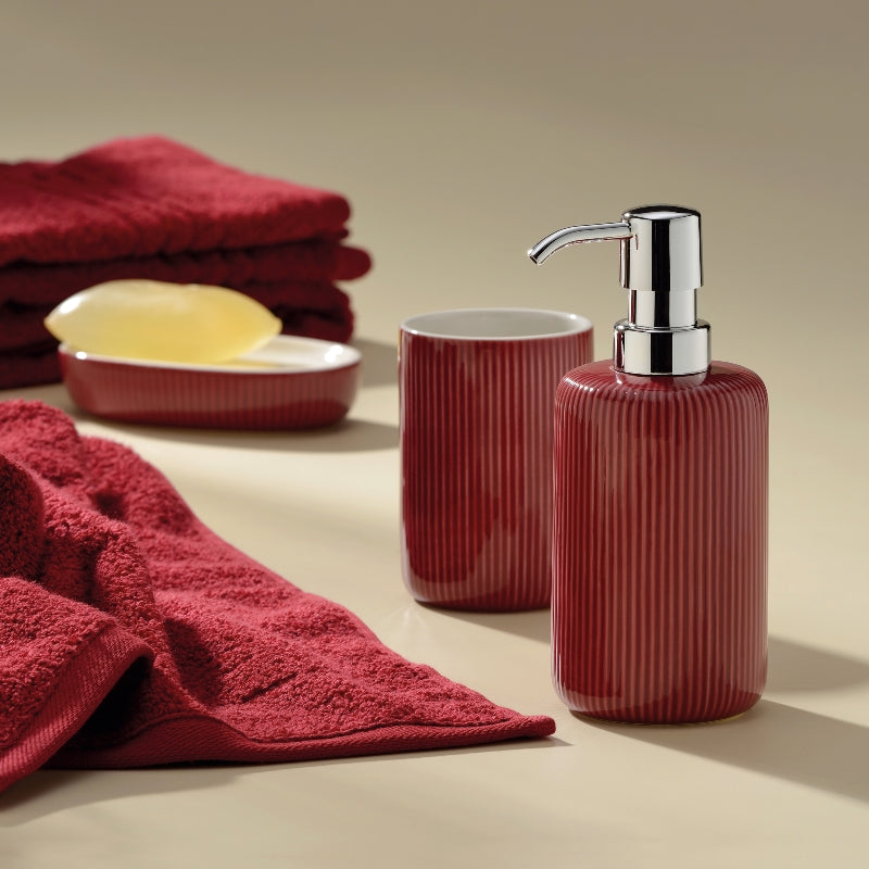 Mug Ava en céramique rouge framboise