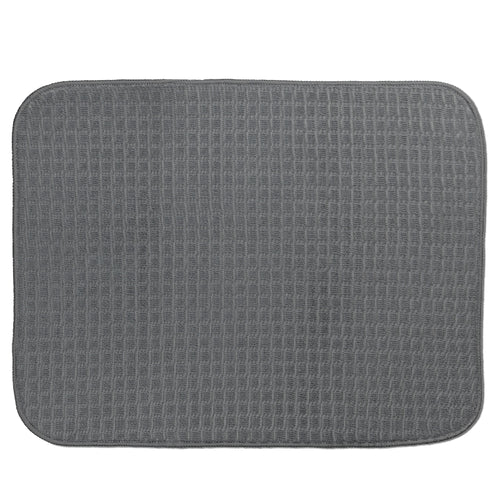 Kela Abtropfmatte Rapida in Graphitgrau aus Mikrofaser mit Waffelstruktur, rutschfest