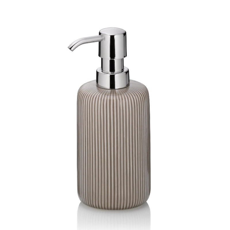 Distributeur de savon Ava, céramique gris pierre