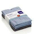 Kela Supor Mikrofasertücher 4er-Set in Sommerblau und Anthrazit, 35x35 cm, Universal-Reinigungstücher