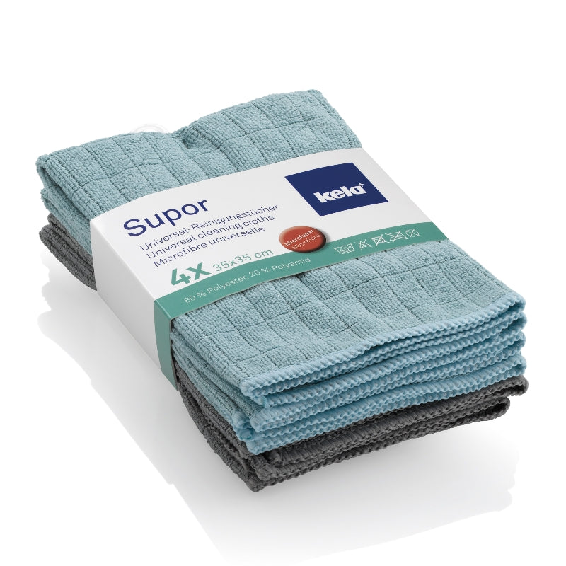 Chiffons universels en microfibre, lot de 4, vert menthe