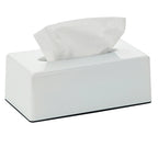 Kela Kosmetiktuch-Box Panno in Weiß mit herausragendem Taschentuch, modernes minimalistisches Design