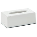 Kela Kosmetiktuchbox Panno in Weiss mit schwarzem Rand, elegante rechteckige Tissue-Box für Bad und Wohnzimmer
