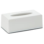 Kela Kosmetiktuchbox Panno in Weiss mit schwarzem Rand, elegante rechteckige Tissue-Box für Bad und Wohnzimmer