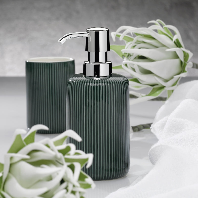 Porte-brosse à dents en céramique vert alpin Ava