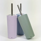 Kela WC-Garnitur Marta in Jadegrün, Lavendel und Blaugrau mit Edelstahlgriff, 3er-Set