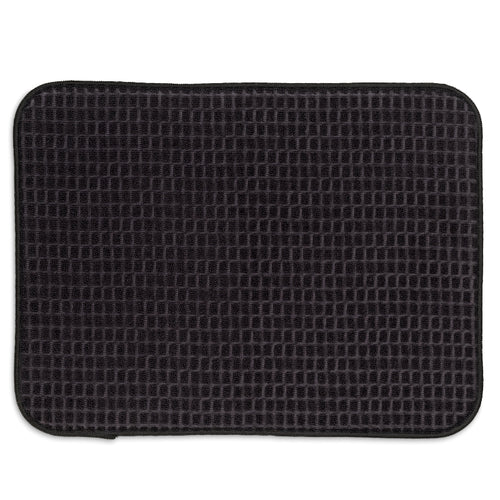 Kela Abtropfmatte Rapida in Schwarz mit Waffelmuster aus Mikrofaser für die Küche